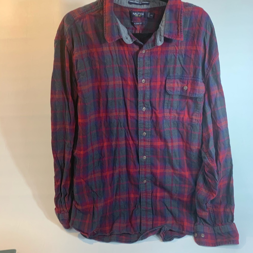 Nautica Flannel Plaid Shirt